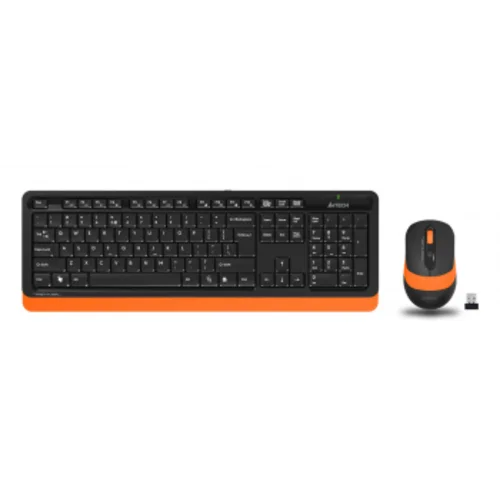 Клавиатура + мышь A4Tech Fstyler FG1010 клав:черный/оранжевый мышь:черный/оранжевый USB беспроводная Multimedia (FG1010 ORANGE)